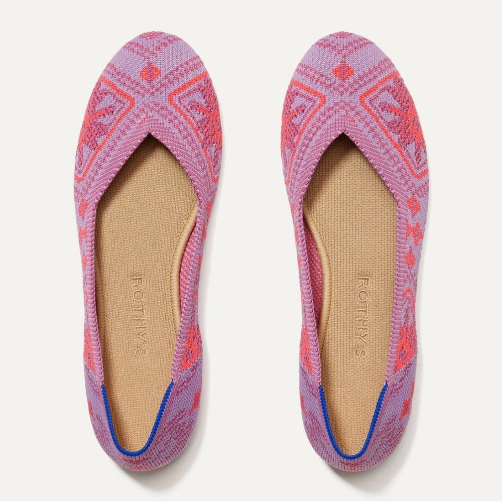 Rothy's Rose Boho Flats EUC